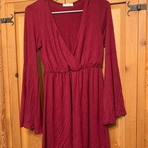 Flare sleeve dress